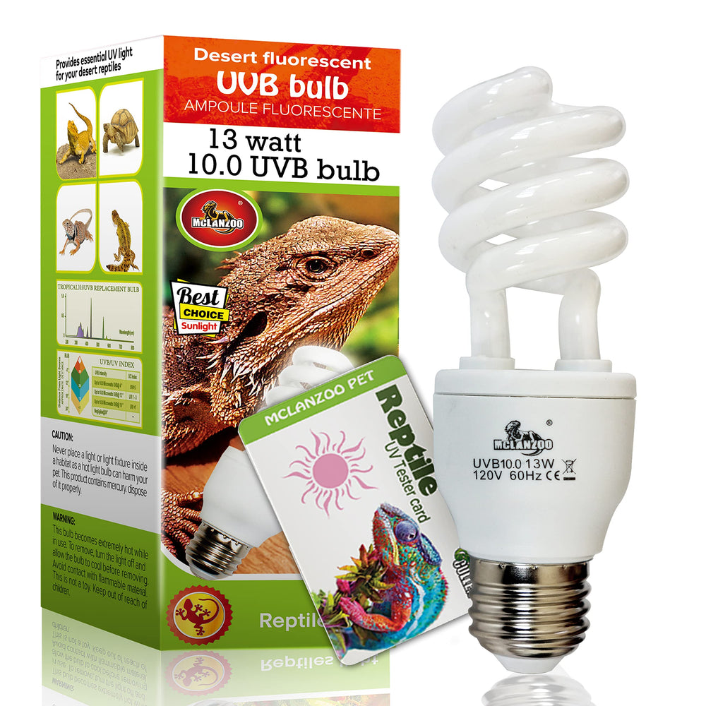 MCLANZOO UVA UVB desert-lamp in-tank enhances reptile daylight exposure for activity.