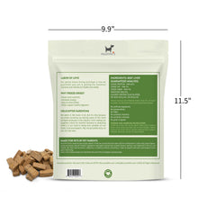 Close-up of McLovin's beef liver treats highlighting crisp texture for rewards