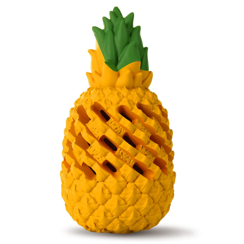 M.C.works dog toy giant pineapple shape cleans teeth and entertains aggressive chewers.