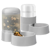 MDEHOPET gravity cat feeder 2.8L capacity for reliable meals during vacations