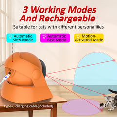Mdupw laser toy side angle shows adjustable circling range for varied layouts.