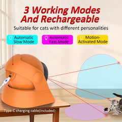 Mdupw laser toy shows circling pattern to entice pets into a chase.