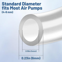 MDYPUINO tubing with 6mm outer diameter for compatible air pumps