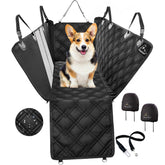 Meadowlark dog car seat cover mesh window shows airflow and pet visibility