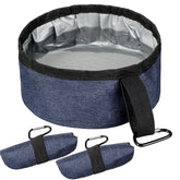 Meanplan two-pack foldable dog bowls for travel and sharing with pets.