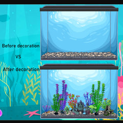 Mechpia medium plastic plant provides vertical interest and shade