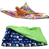 Mechpia bearded dragon bed and pillow combo for warm, comfortable rest