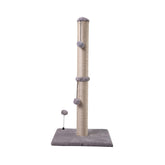 MECOOL 34-tall cat scratching post base promotes stability during vigorous scratching.