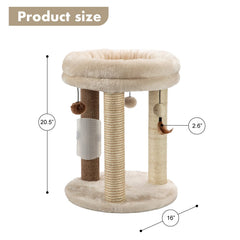 MECOOL 4in1 cat tree soft bed nest for cozy naps
