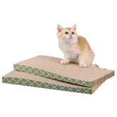 MECOOL Cat Scratcher Cardboard side view highlights durable corrugated surfaces for extended scratching sessions.