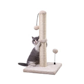 MECOOL cat scratching post beige with 22-inch height supports kittens and reduces furniture wear.