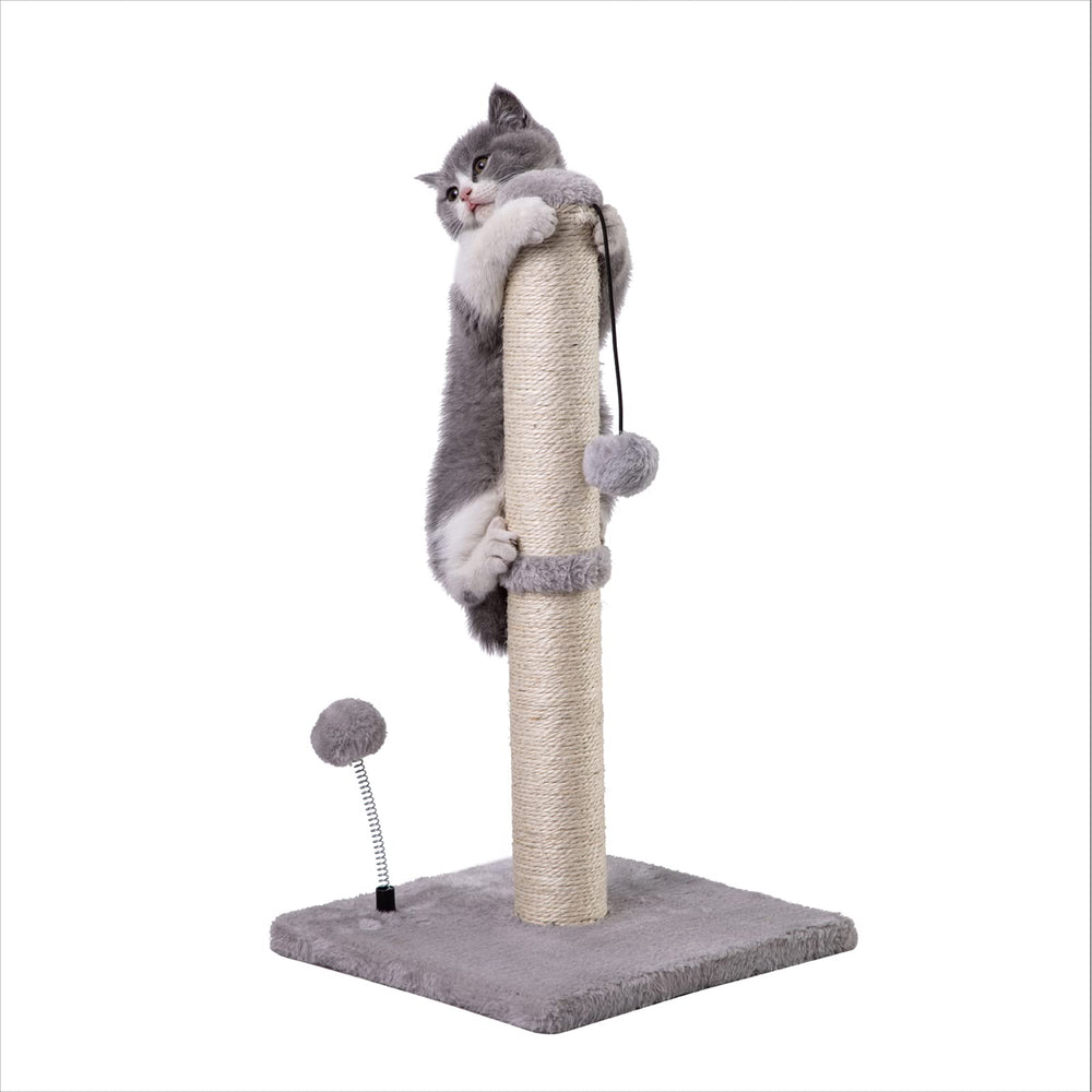 MECOOL kitten scratching post base in gray for stable indoor play