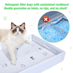 MED litter box liner with drawstring closure for quick, mess-free disposal