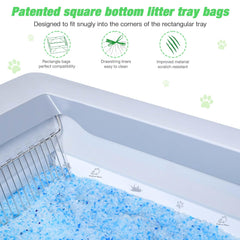 MED litter box liner tear-resistant material holds litter securely during use