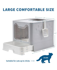 Medario foldable setup demonstrates portable, space-saving litter solution.