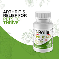 MediNatura T-Relief label details featuring Arnica and 12 plant extracts.
