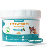 MEDUWEDU Eyes Wipes 120-count package for gentle pet eye cleaning.