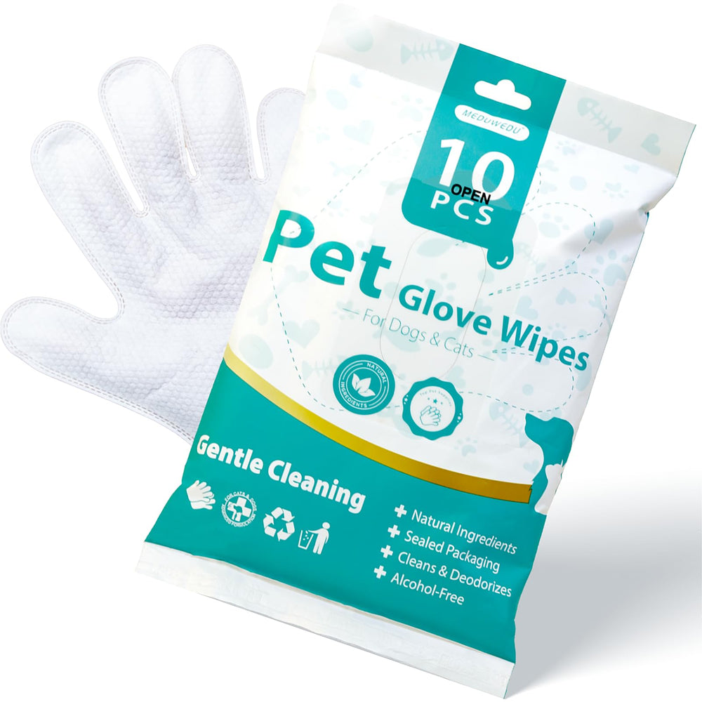 MEDUWEDU no rinse glove wipes with 5 finger design enable precise fur cleaning