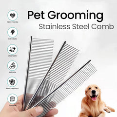 MEDUWEDU pet comb sparse-teeth for large tangles and undercoat.