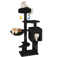 Meecal Gothic Black Cat Tree cloud bed offers cozy naps and decorative flair