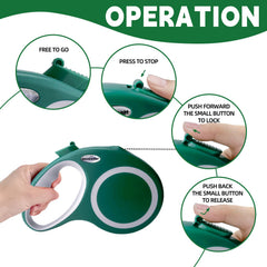 Meekamar heavy-duty leash features a rust-proof swivel hook for secure attachment.