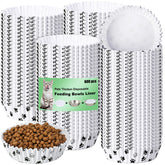 Meekoo 600pcs pet bowl liners pack keeps bowls clean for meals.