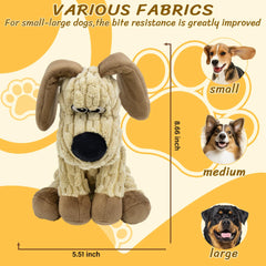 MeetYooo squeaky stuffed dog toy sheep ideal for teething and playful fetch