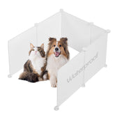 MEEXPAWS cat litter box enclosure splash guard assembled for splash containment and easy cleanup