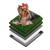 MEEXPAWS dog grass pee pad tray top view for small-space training