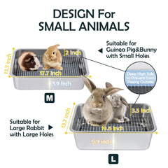 MEEXPAWS rabbit litter box raised grid keeps paws dry and clean