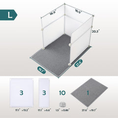 MEEXPAWS waterproof plastic sheets highlight easy cleaning after spills and tracking.