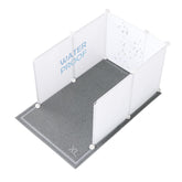 MEEXPAWS XL litter enclosure front view demonstrates spacious fit and clean design