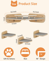 Megidok corner shelf step detail highlights upgraded, spacious steps for larger cats and stable support