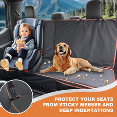 Meginc-dog-seat-cover-center-zipper-access allows belt and console use on trips.