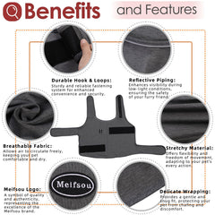 Meifsou dog anxiety vest fabric close-up showing soft, breathable material