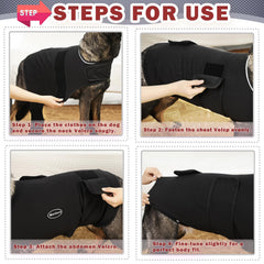 Meifsou dog anxiety vest wearing scenarios depicts calm-use during travel or vet visits
