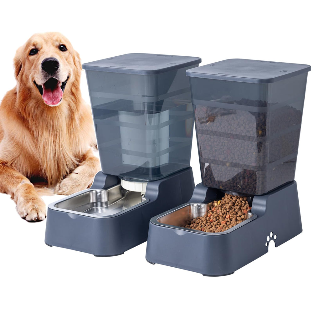 Meikuler Pets Auto Feeder 5.2L navy demonstrates large capacity for busy households.