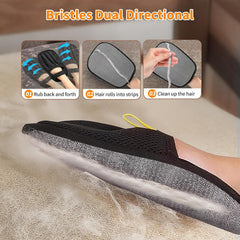 Mejreiik pet hair removal glove close-up highlighting electrostatic lift of lint effectively.