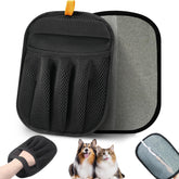 Mejreiik pet hair removal glove showing wide fabric coverage for quick cleanup.