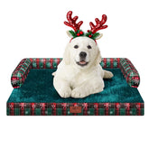 MEKIY Christmas dog bed large with orthopedic foam for joint-friendly sleep