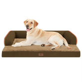 MEKIY large dog bed with orthopedic egg-crate foam supports joints during rest.