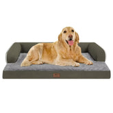 MEKIY large dog bed with orthopedic foam provides joint support for big dogs.