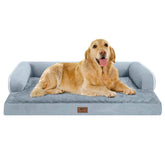MEKIY XL dog bed with orthopedic memory foam for joint support and comfort.