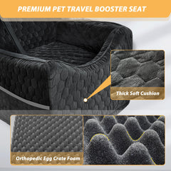melafa365 dog car seat leash attachment demonstrates secure travel for small dogs