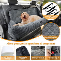 melafa365 pet car seat velvet fabric resists wear and bites while keeping pets comfy