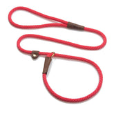 Mendota Slip Leash Red handle closeup for comfortable training grip.