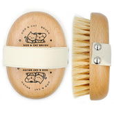 Menesia Soft Dog Brush bristle closeup shows gentle shedding reduction in action