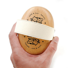 Menesia Soft Dog Brush short-haired usage shows soothing brushing for small dogs