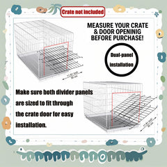 MENGSTER divider adjusted to fit 24–32 inch crates for growing dogs