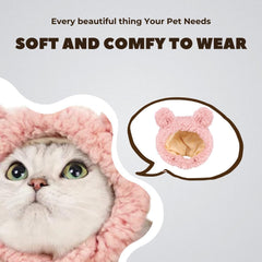 MenPetsonline lion mane hat for cats—bold, stylish look that sparks fun Halloween outfits.